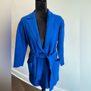 J.Crew PXS Vibrant Blue Wool Trench Coat